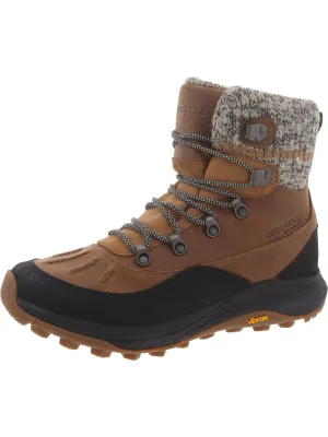 Womens Lace Up Cold Weather Shearling Boots