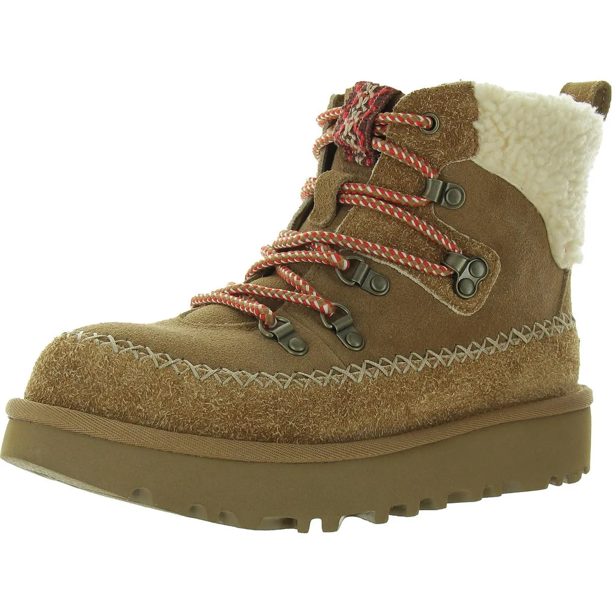 Womens Lace-Up Faux Fur Winter & Snow Boots