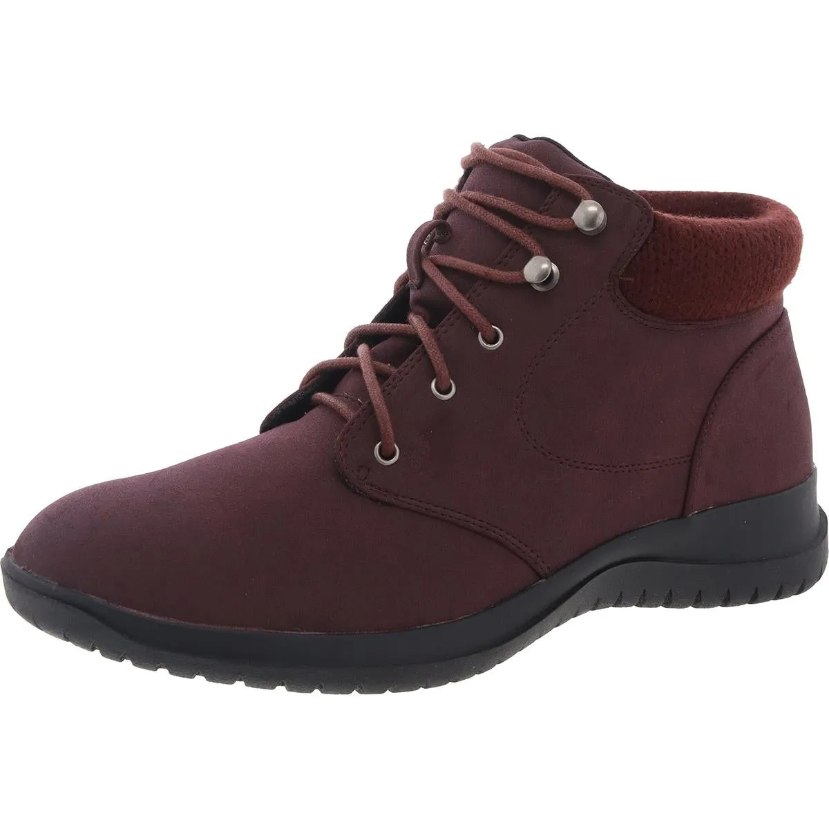 Womens Lace-Up Man Made Hiking Boots