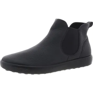 Womens Laceless Leather Ankle Boots