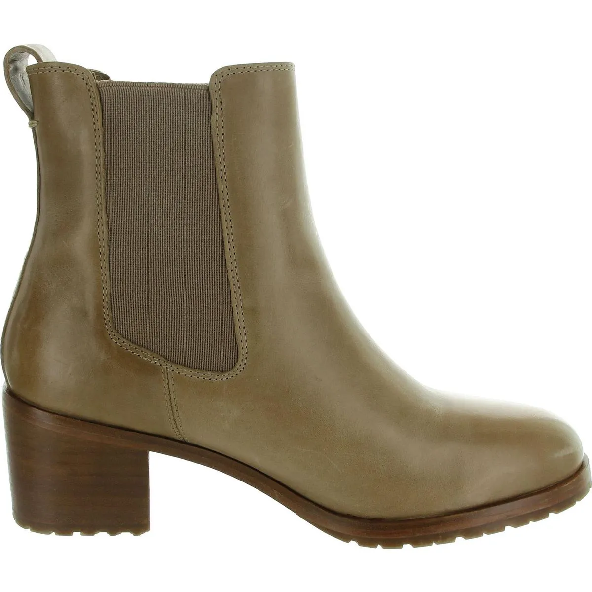 Womens Laceless Leather Ankle Boots