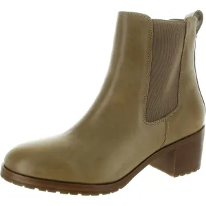 Womens Laceless Leather Ankle Boots