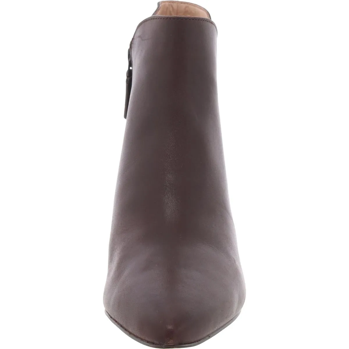 Womens Leather Block Heel Ankle Boots