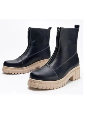 Women's Leather Bonaire Bordo Bootie In Black