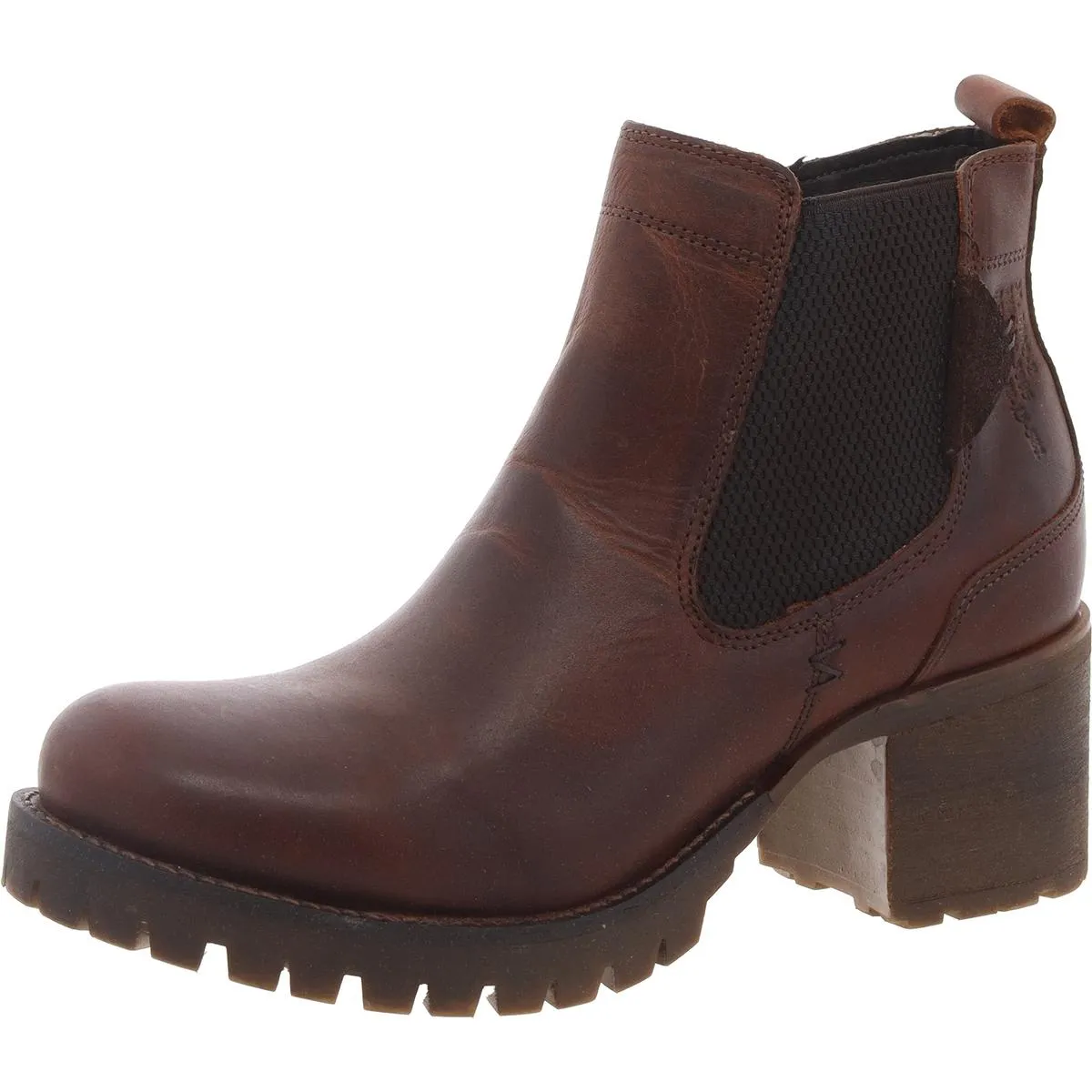 Womens Leather Zipper Ankle Boots