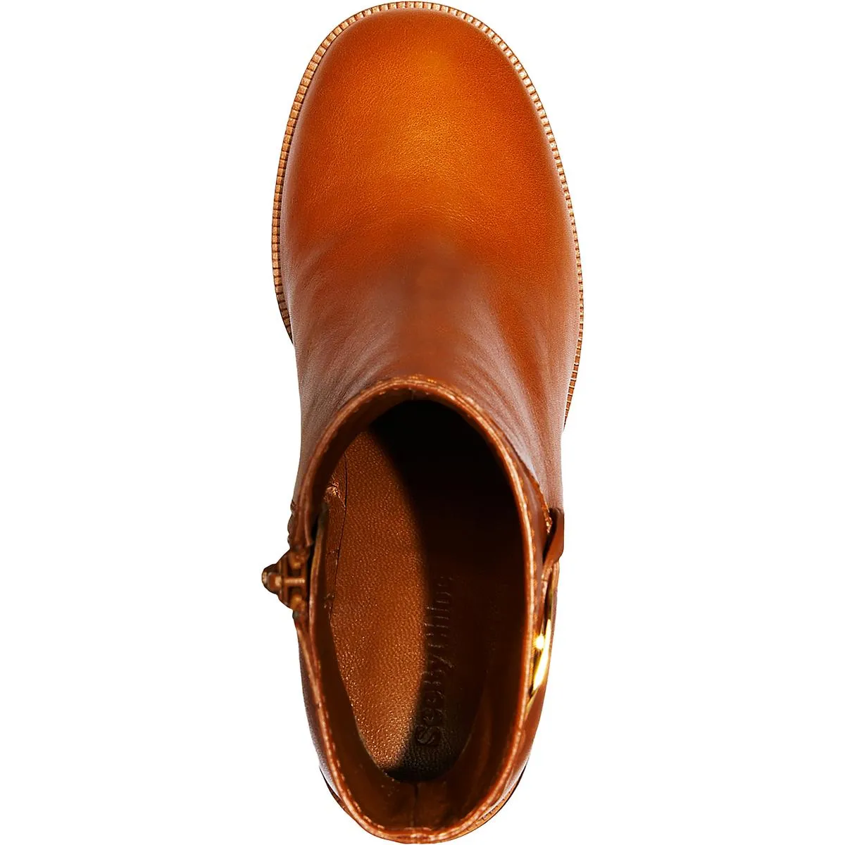 Womens Leather Zipper Booties