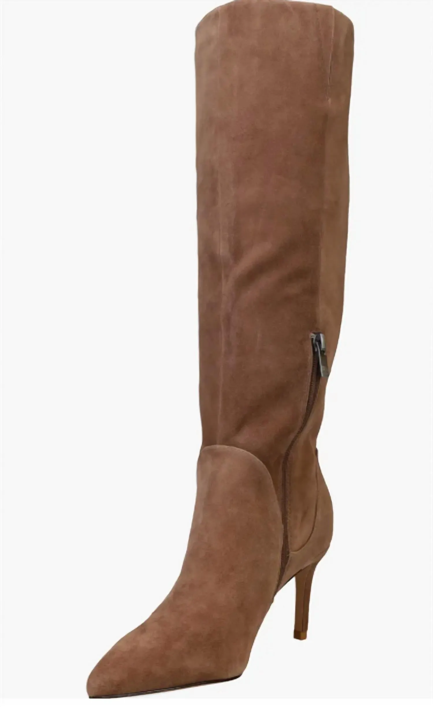Women's Lidya Knee High Boot In Taupe Kid Suede