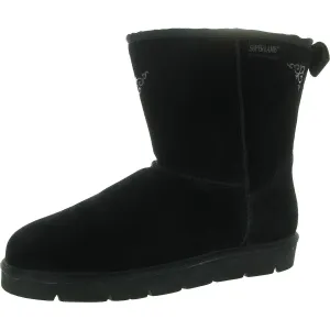 Womens Lined Leather Winter & Snow Boots