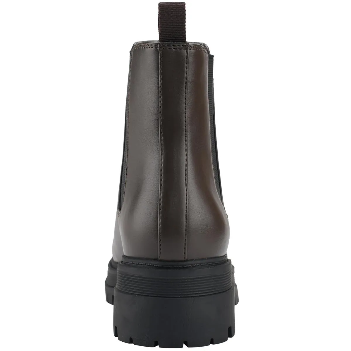 Womens Lug Sole Round Toe Chelsea Boots