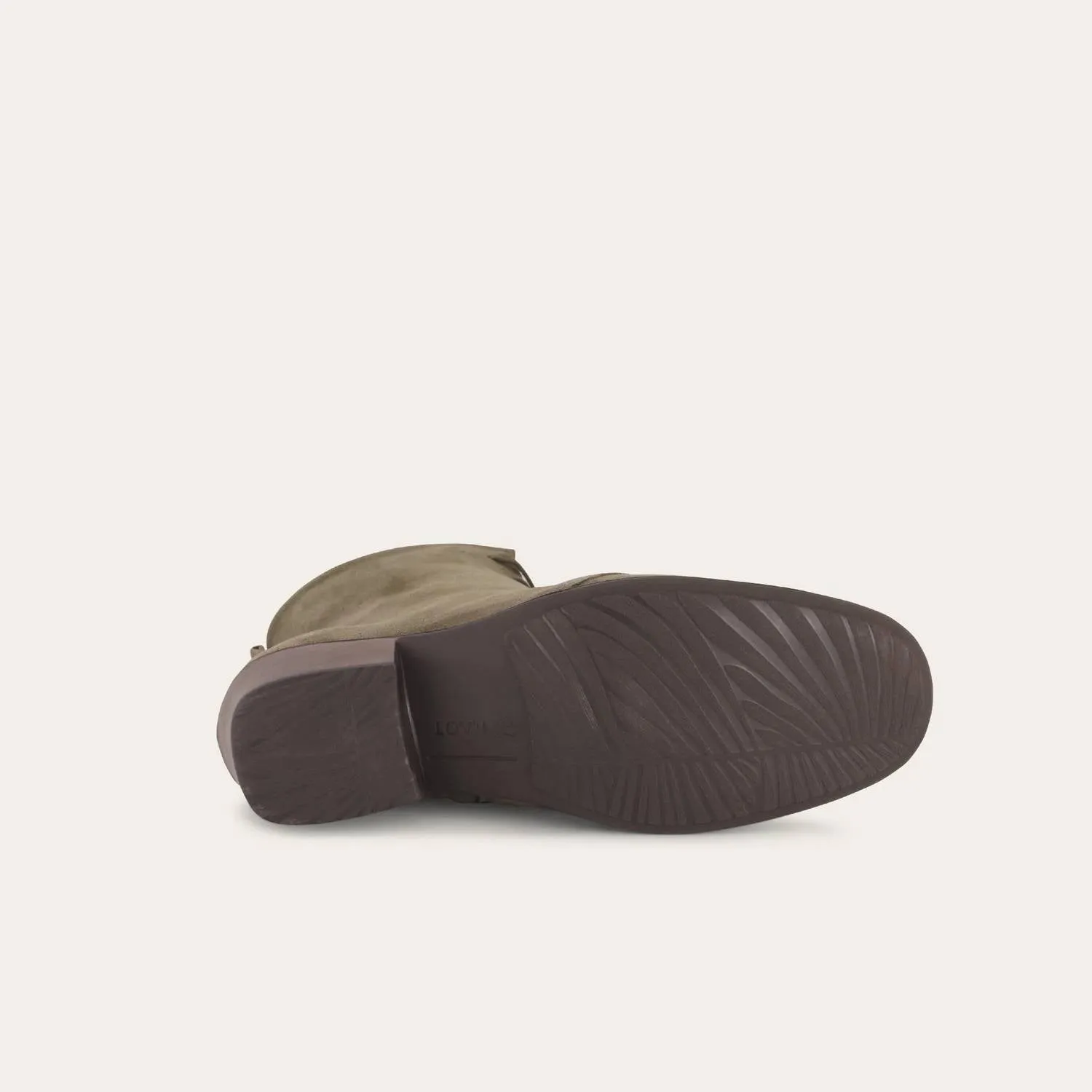 Women's Majesty Tie Boots - Medium In Oily Olive Suede