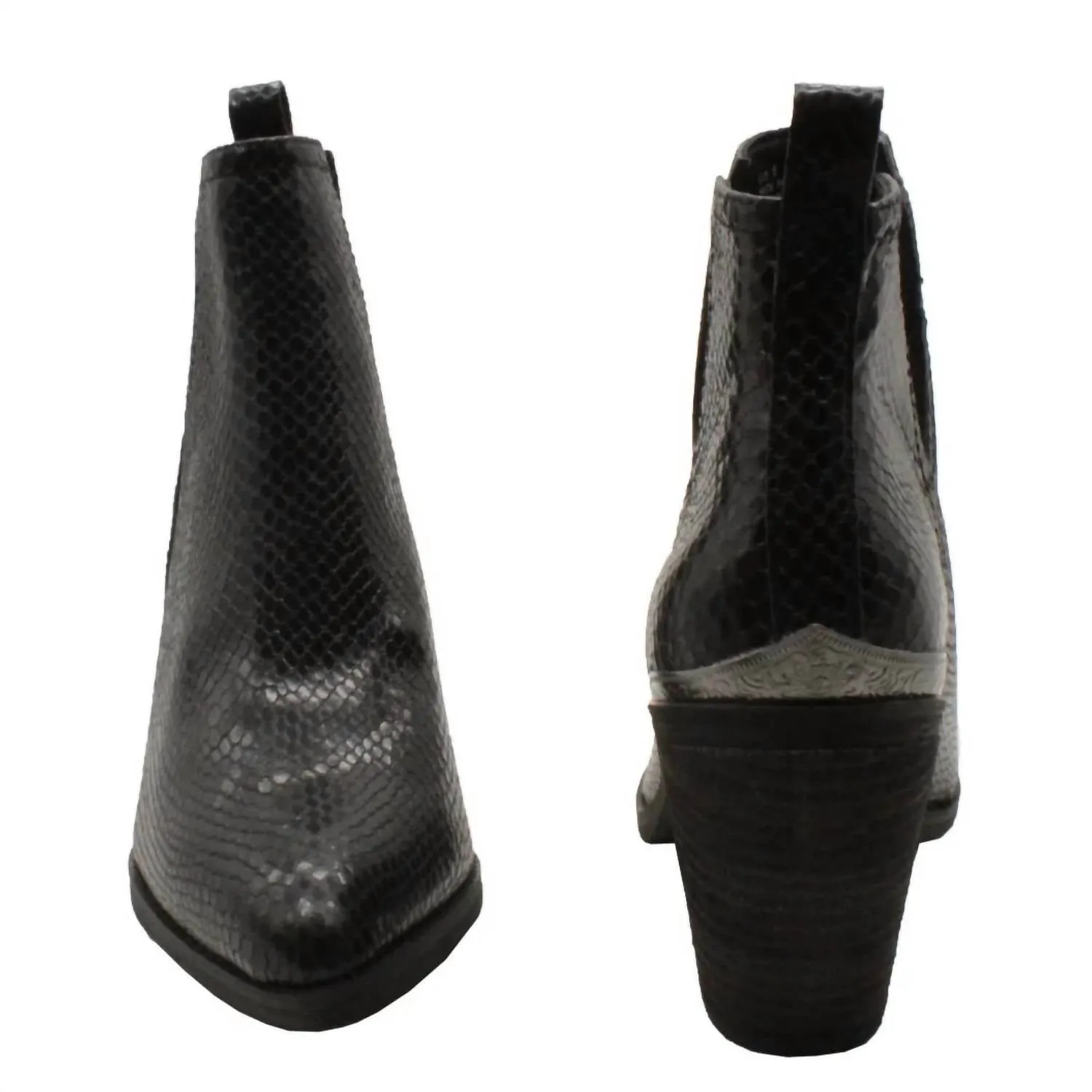 Women's Mumba Faux Exotic Upper Bootie In Black