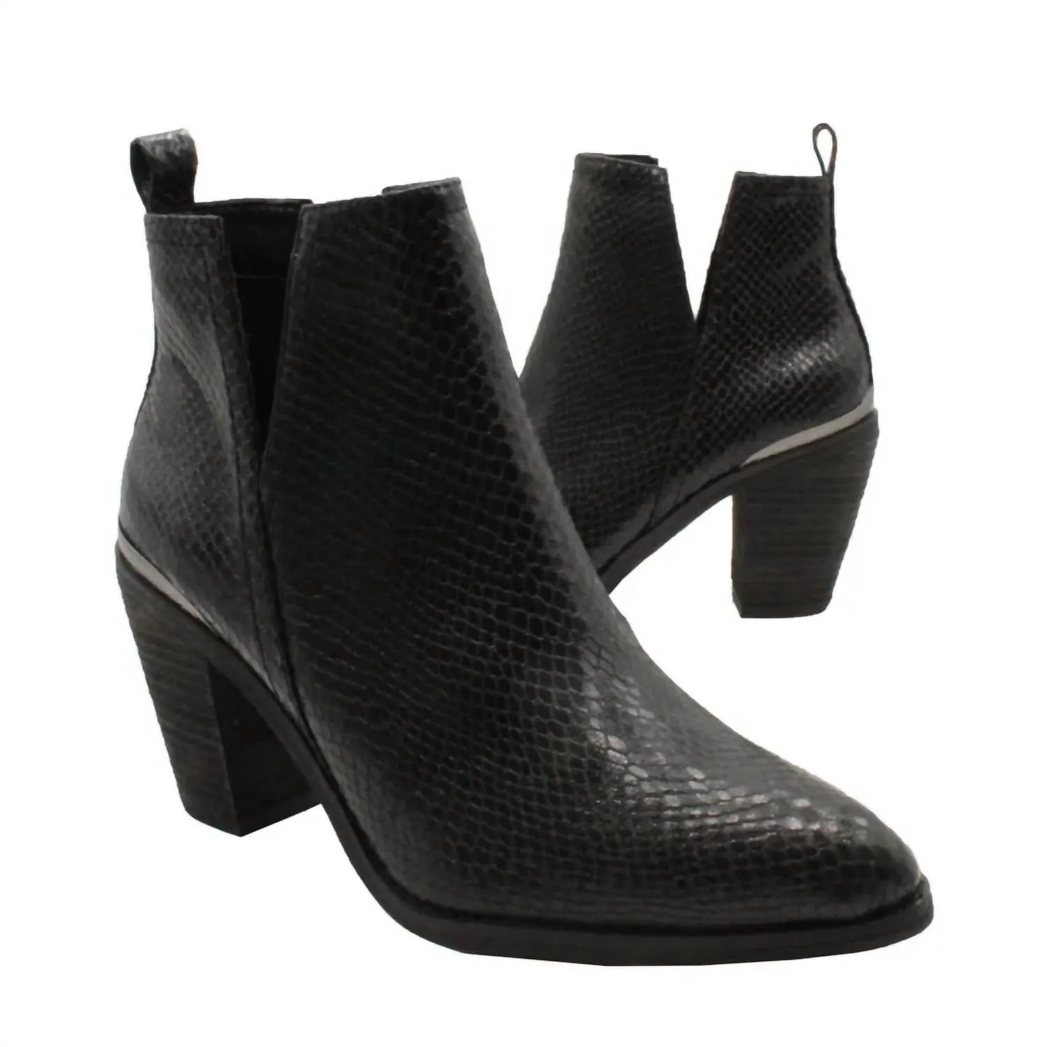 Women's Mumba Faux Exotic Upper Bootie In Black
