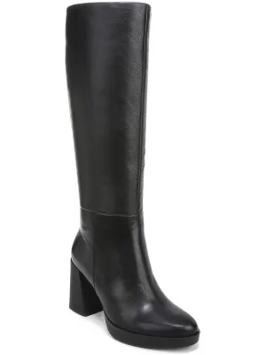 Womens Narrow Calf Leather Knee-High Boots
