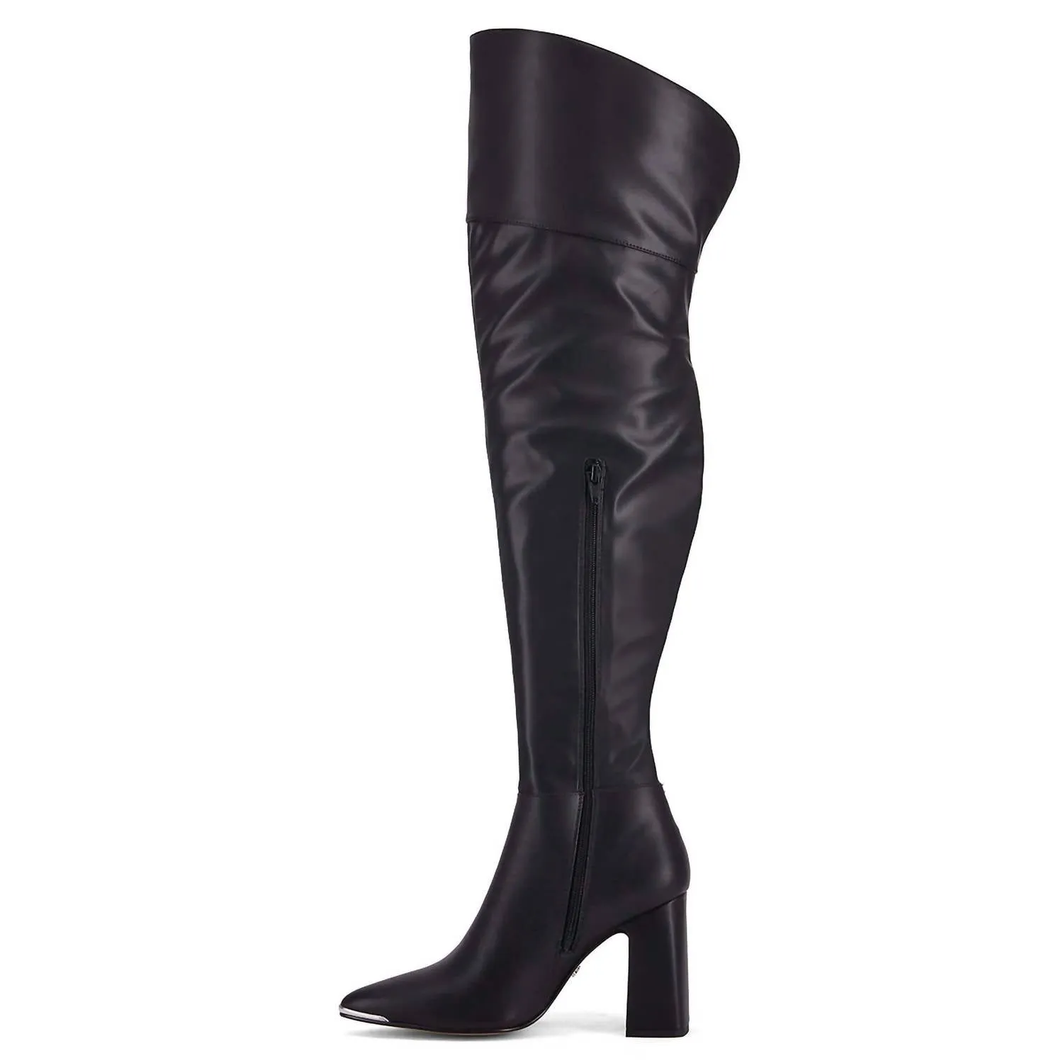 Women's Over The Knee Leatherette Boots In Black