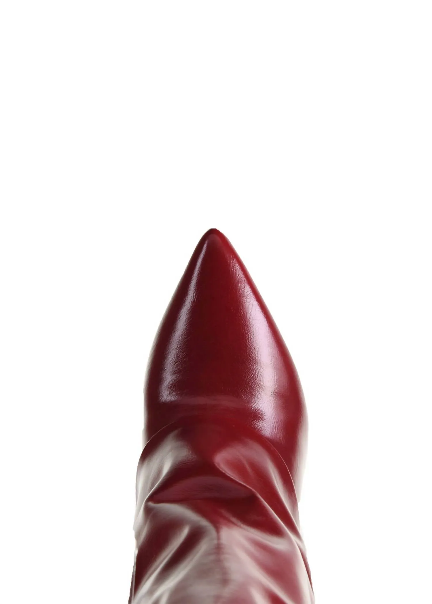 Women's Overlay Red Knee Boot