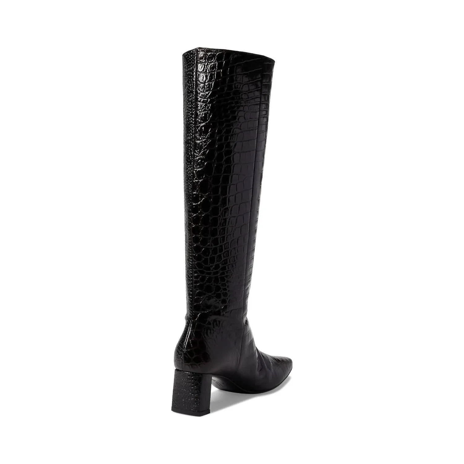 Women's Phoenix Boot In Black Embossed Croc
