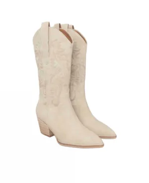 Women's Roman- Classic Western Boot In Taupe