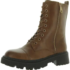 Womens Round toe Lace up Combat & Lace-Up Boots
