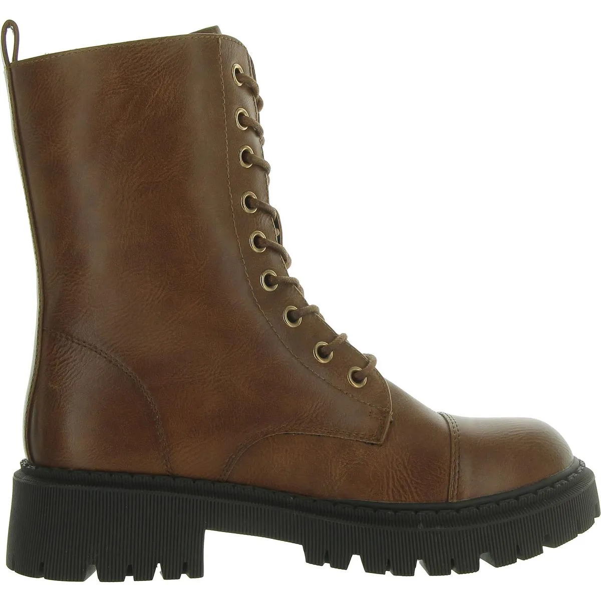 Womens Round toe Lace up Combat & Lace-Up Boots