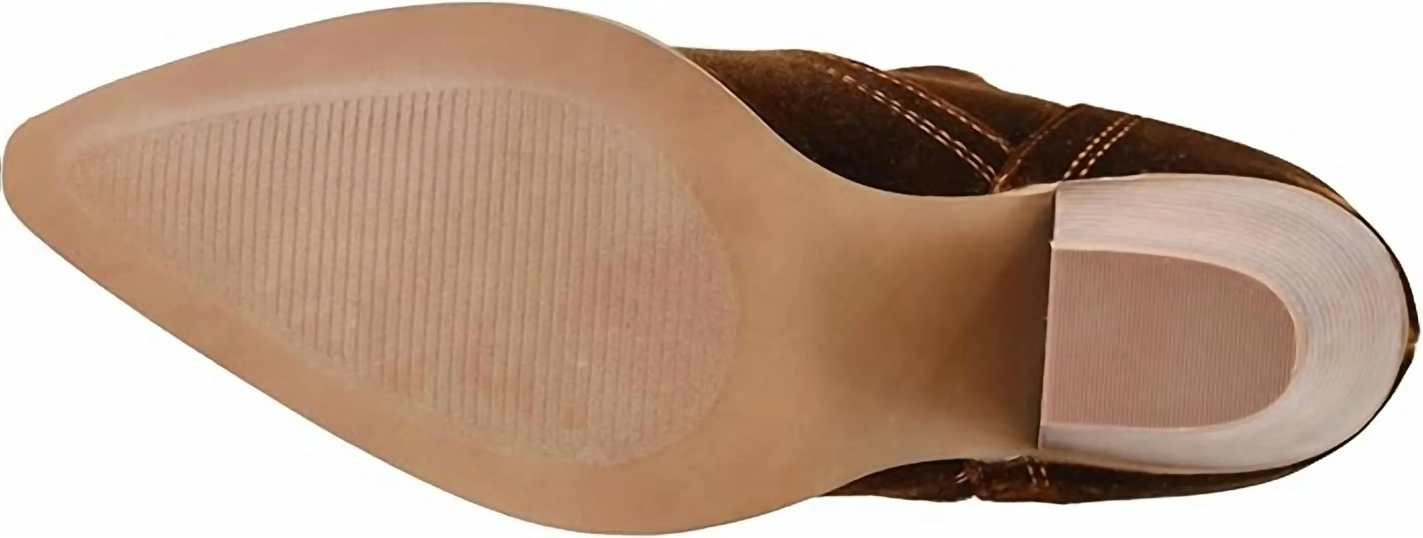 Women's Smoke Show Heel Boots In Brown Velvet