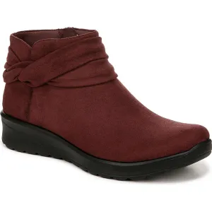 Womens Solid Leather Ankle Boots