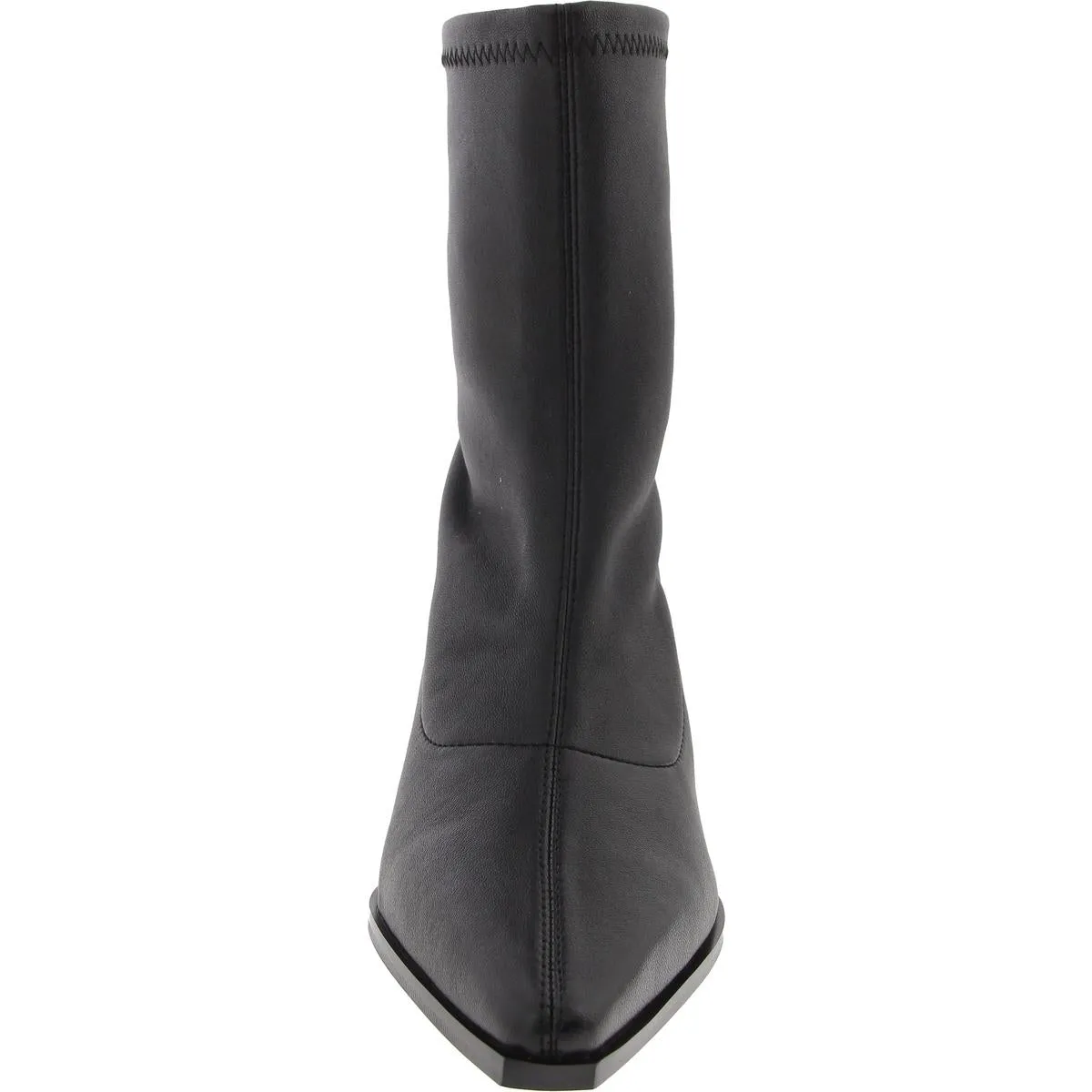 Womens Solid Leather Ankle Boots