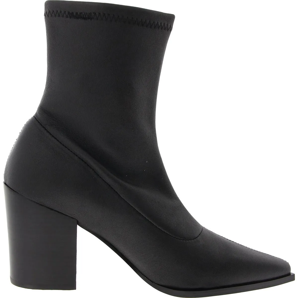Womens Solid Leather Ankle Boots