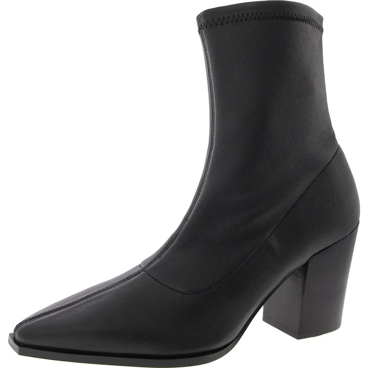 Womens Solid Leather Ankle Boots