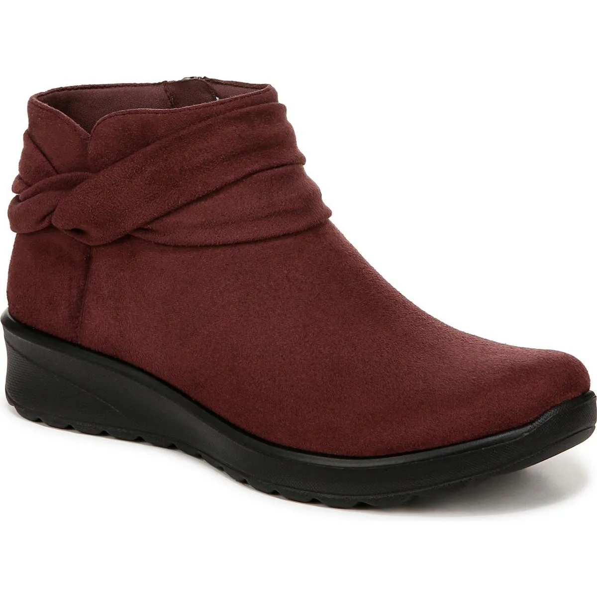 Womens Solid Leather Ankle Boots
