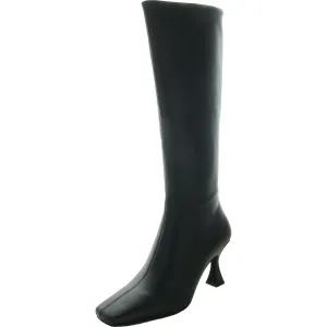Womens Solid Man Made Over-The-Knee Boots