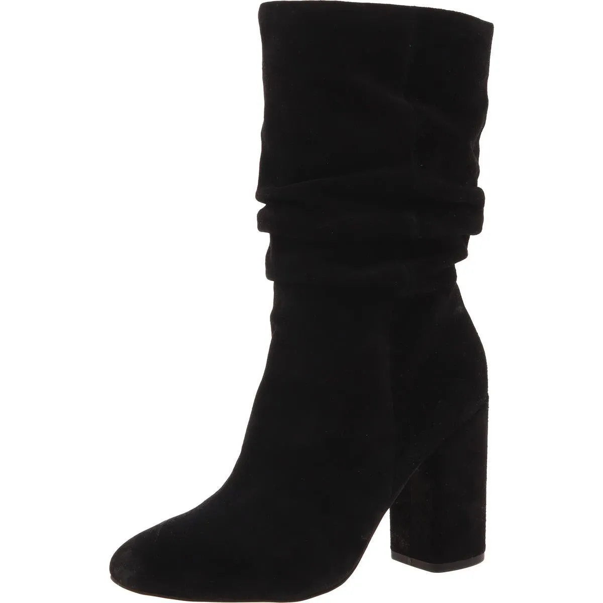 Womens Solid Suede Mid-Calf Boots