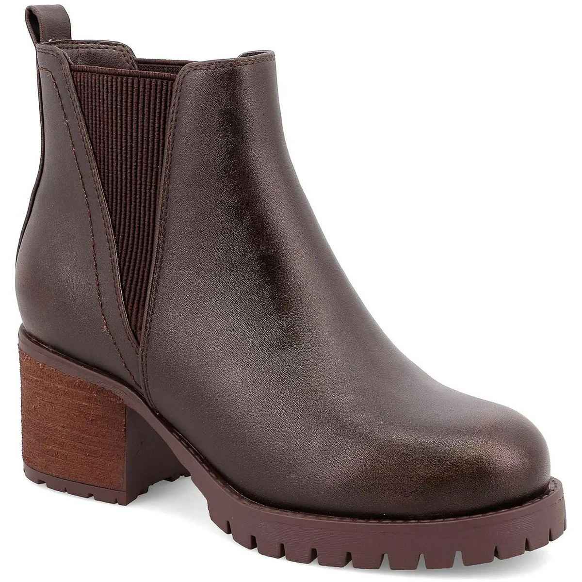 Womens Stretch Manmade Chelsea Boots