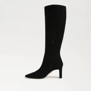 Women's Sylvia Knee High Boot In Black Suede