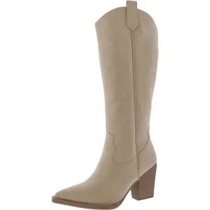 Womens Textured Man Made Combat & Lace-Up Boots