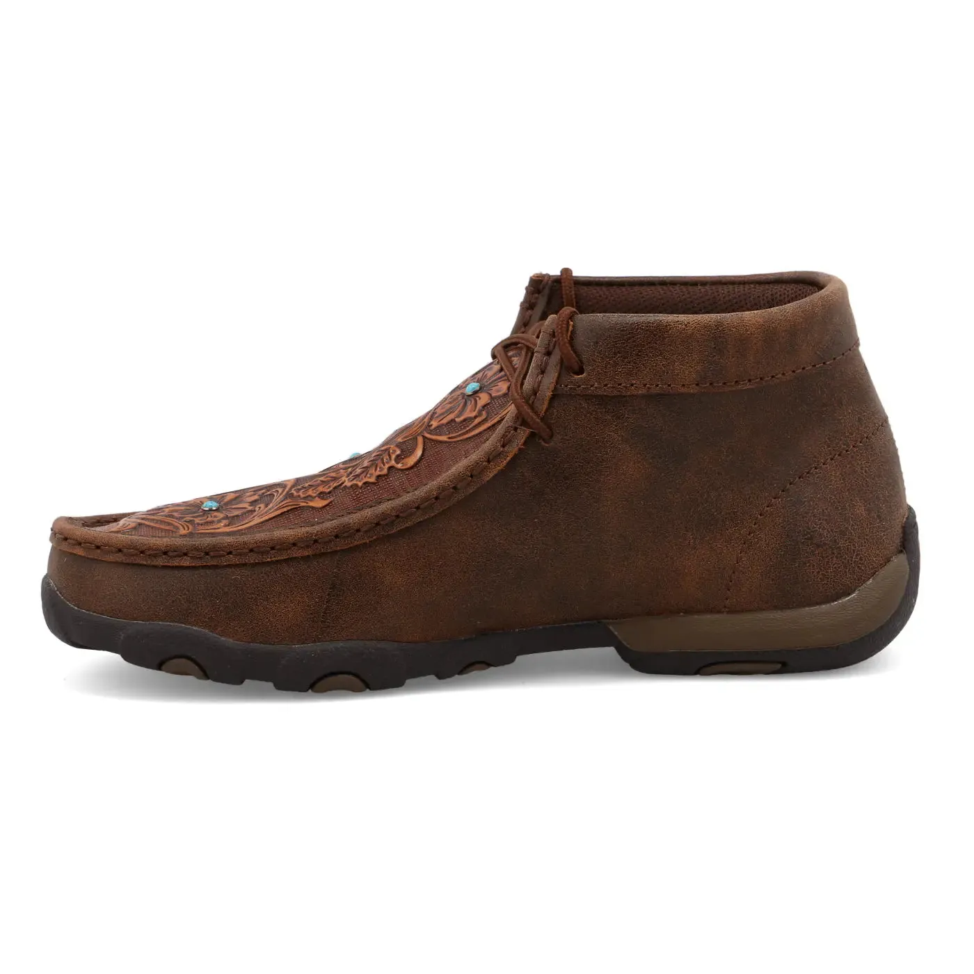 Womens Twisted X Chukka Driving Moc (Tooled)  Classic Comfort & Timeless Style