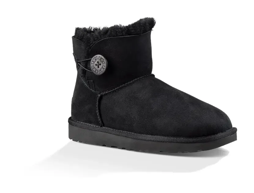 Womens UGG Mini Bailey Button II  Cozy Sheepskin Boot with Versatile Style