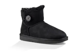 Womens UGG Mini Bailey Button II  Cozy Sheepskin Boot with Versatile Style