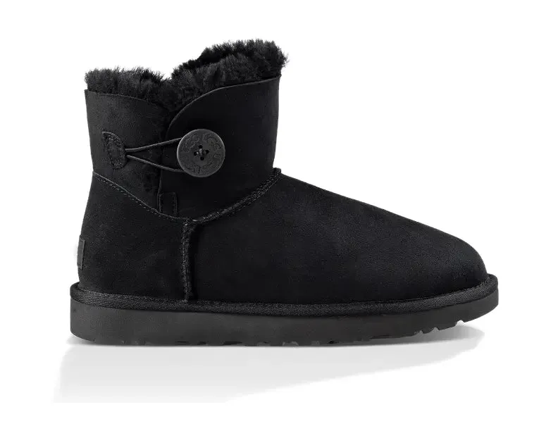 Womens UGG Mini Bailey Button II  Cozy Sheepskin Boot with Versatile Style