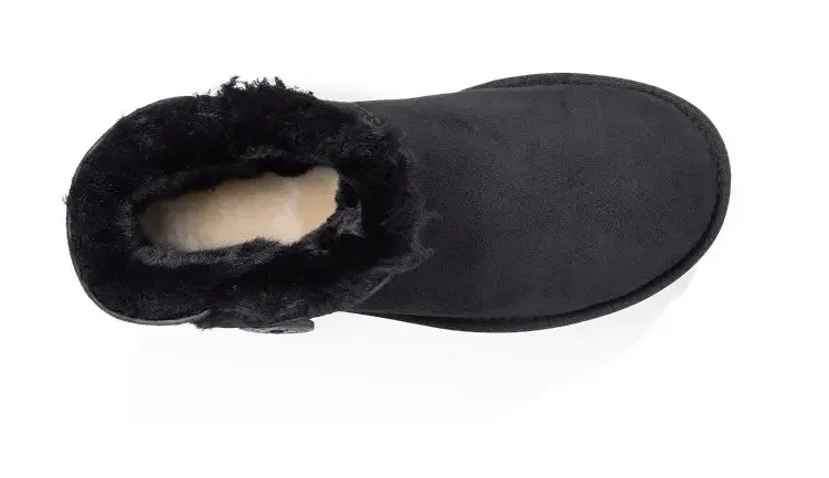 Womens UGG Mini Bailey Button II  Cozy Sheepskin Boot with Versatile Style