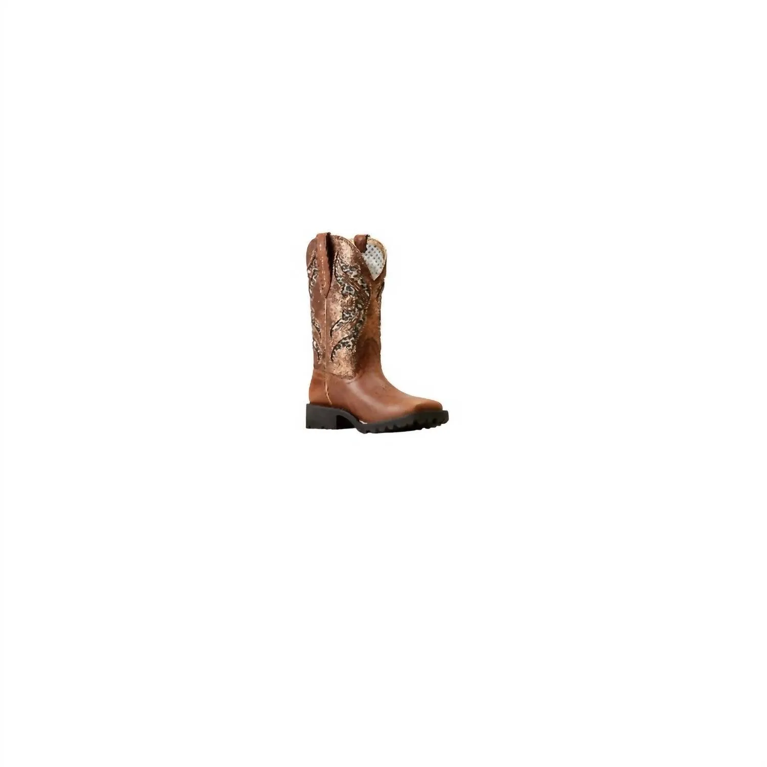 Women's Unbridled Rancher Venttek Western Boots In Hickory Smoke/copper Metallic