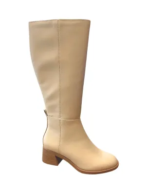 Women's Vintage Riding Boots In Bone