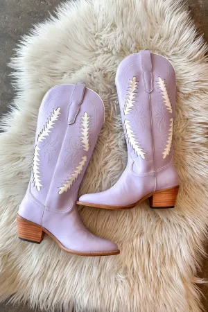 Women's Western Style Jade Cowboy Boot In Lavender