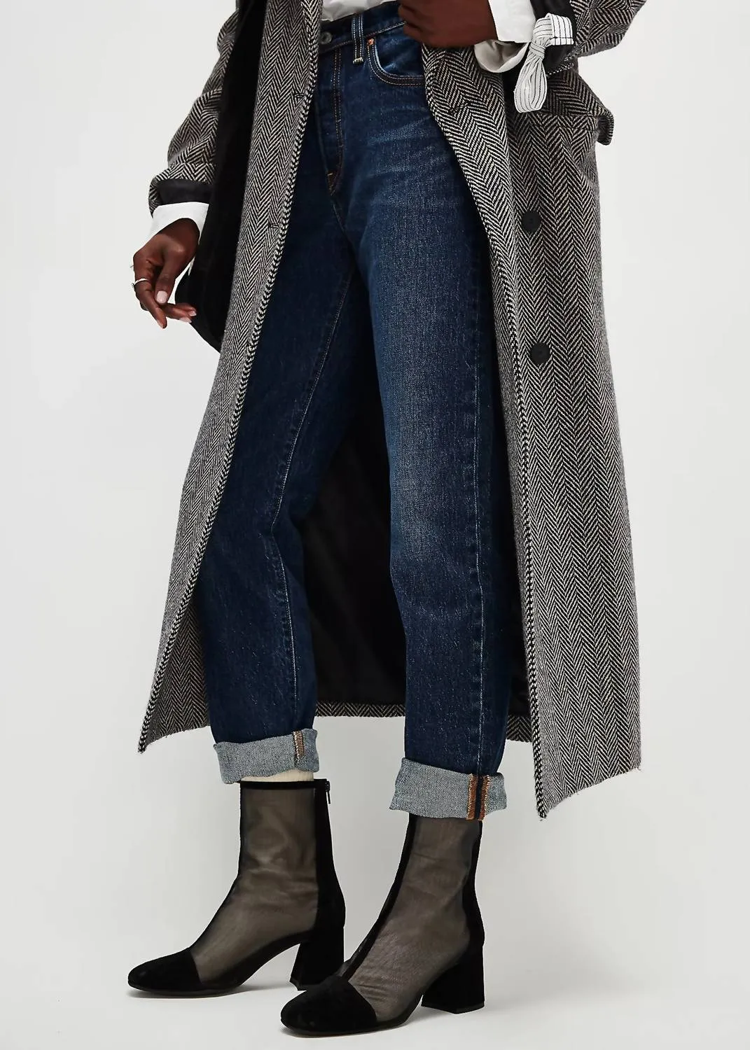 Women's Wisteria Mesh Boots In Black Suede