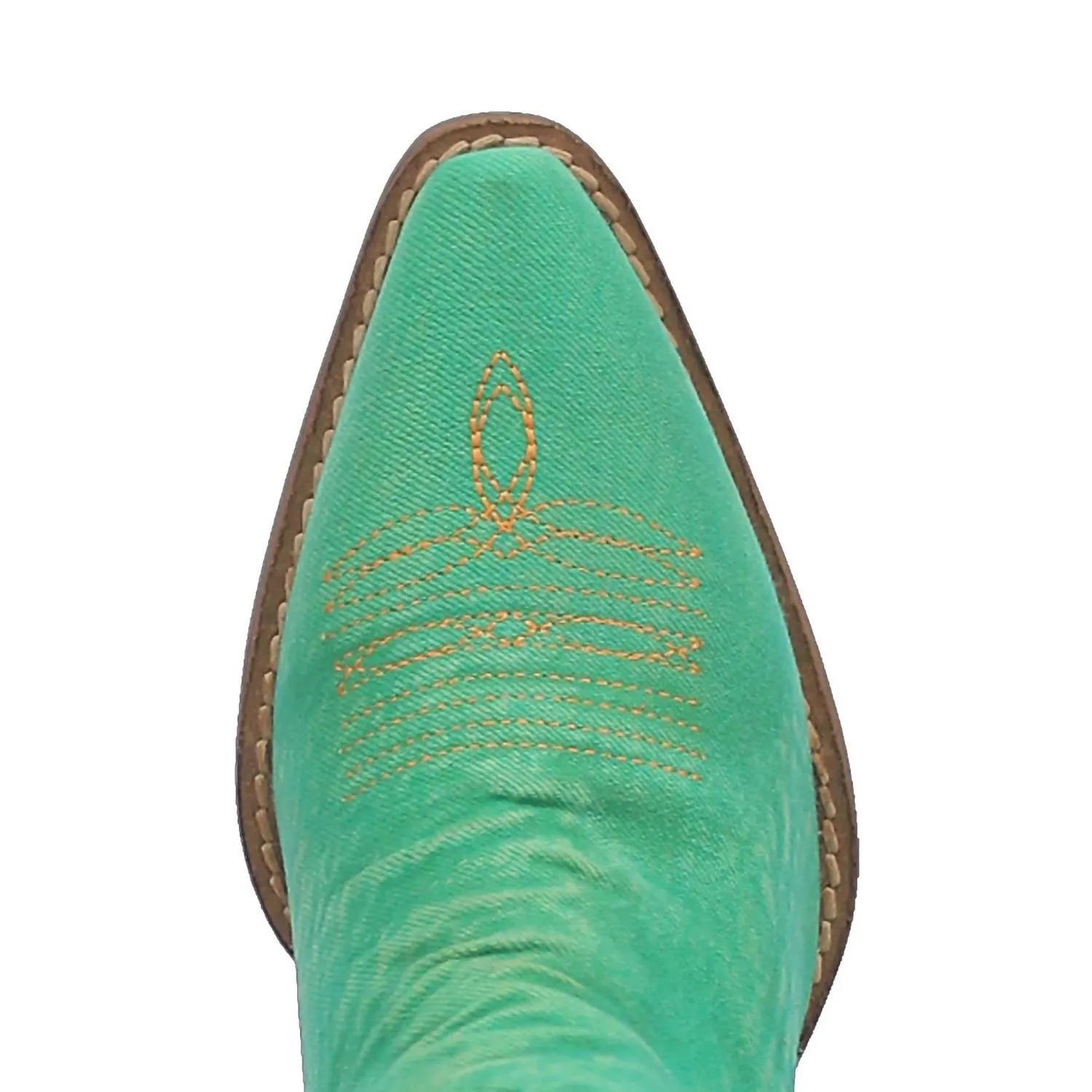 Women's Y'all Need Dolly 9" Denim Fashion Boot In Washed Green