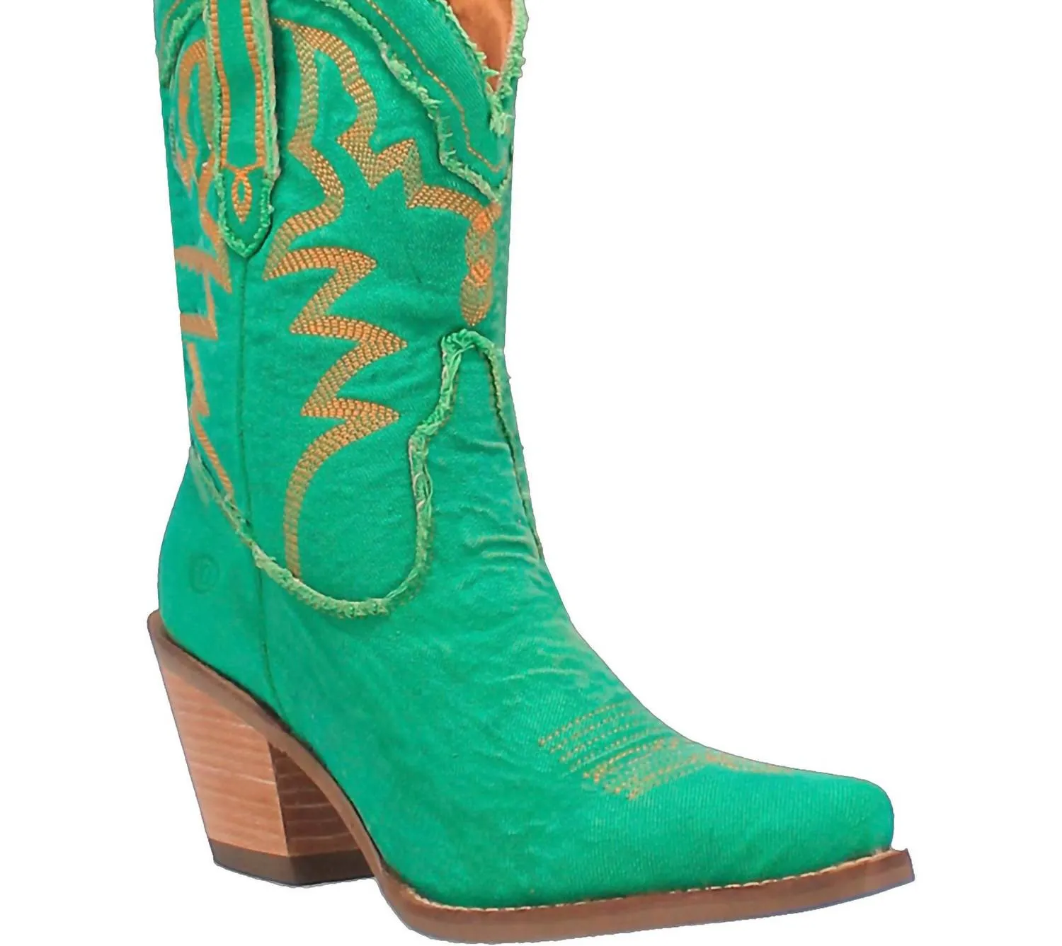 Women's Y'all Need Dolly 9" Denim Fashion Boot In Washed Green