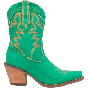Women's Y'all Need Dolly 9" Denim Fashion Boot In Washed Green