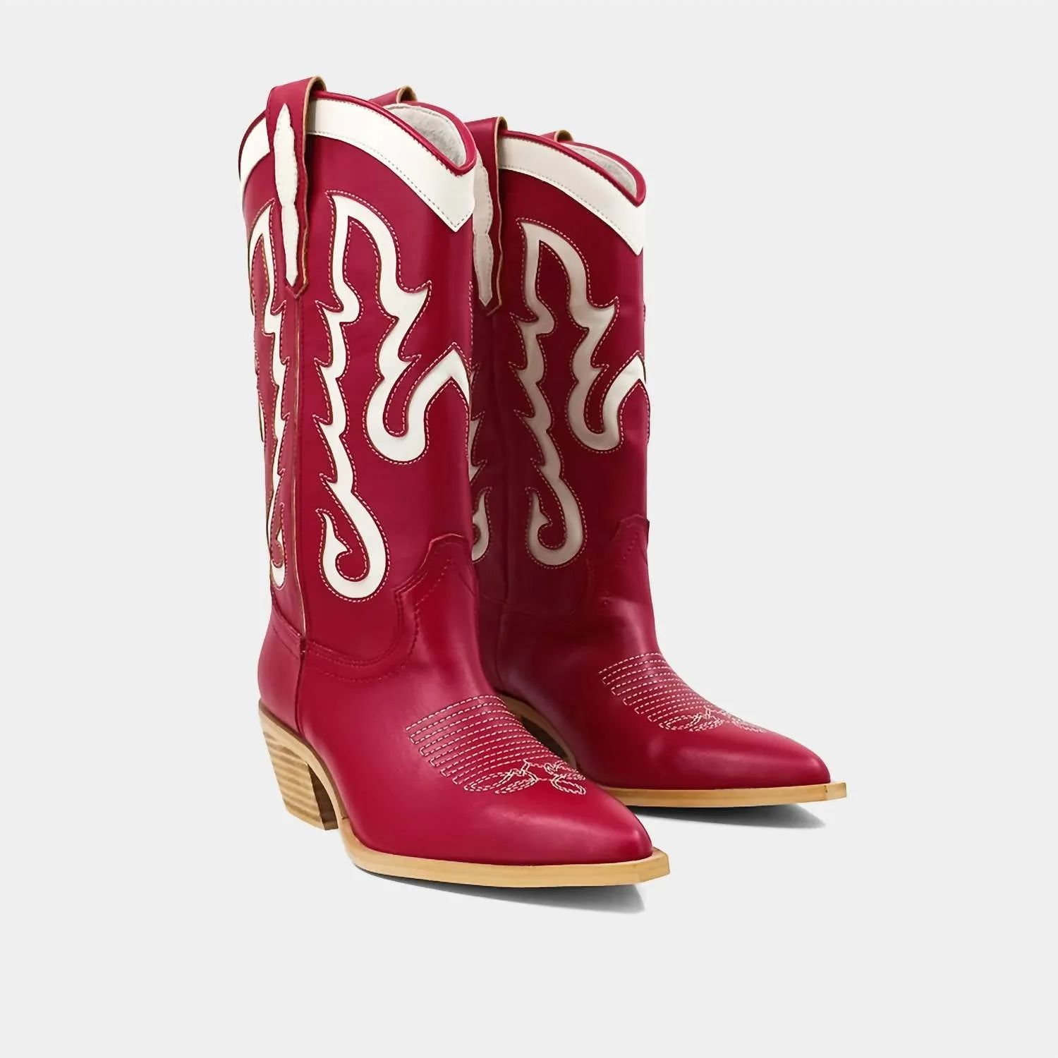 Women's Yaya Dark Cowboy Boot In Red