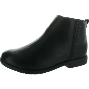 Womens Zipper Faux Leather Ankle Boots