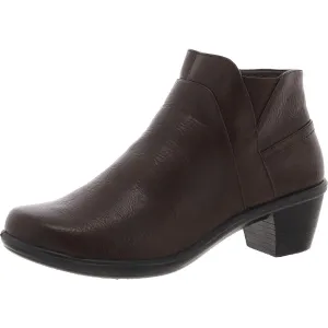 Womens Zipper Faux Leather Booties