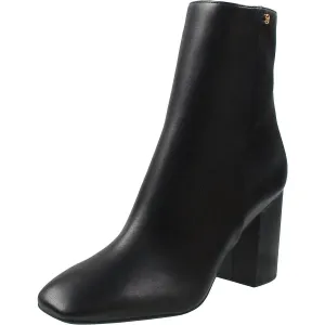 Womens Zipper Faux Leather Mid-Calf Boots